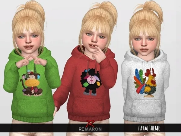 Maxis Match remaron's Farm Hoodie for Toddler 01 - The Sims 4 Custom Content