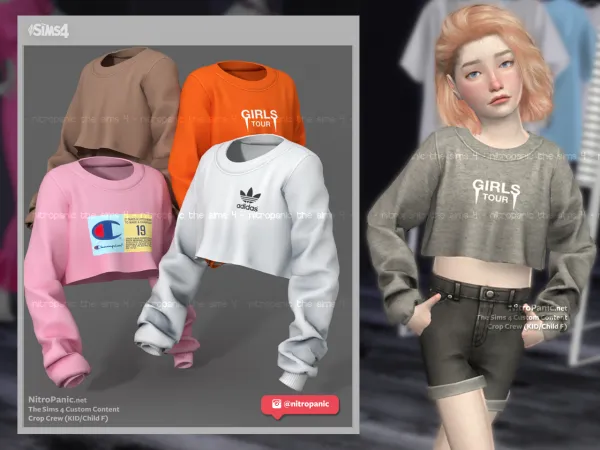 Alpha Crop Crew (KID F) - The Sims 4 Custom Content