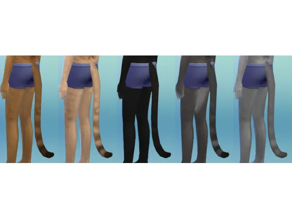 Alpha Ohmes Raht Feline Tails (Child) by EachUisge - The Sims 4 Custom Content