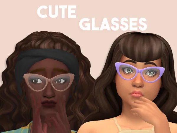 Maxis Match CUTE GLASSES - The Sims 4 Custom Content