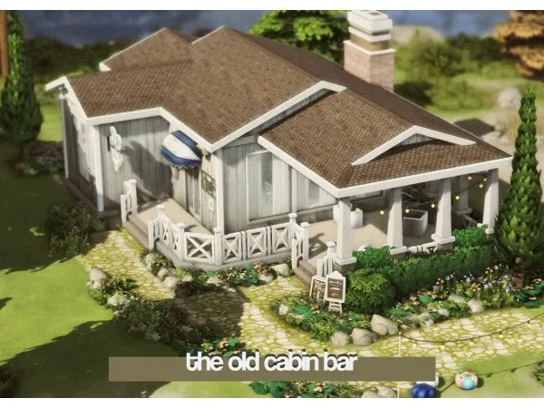 Alpha the old cabin bar minimal - The Sims 4 Custom Content