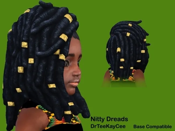 Maxis Match drteekaycee's Nitty Dreads Base Combatible - The Sims 4 Custom Content