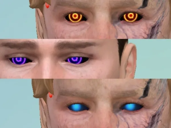 Alpha Jane_runs_fast's DBH Damaged Android Eyes - The Sims 4 Custom Content