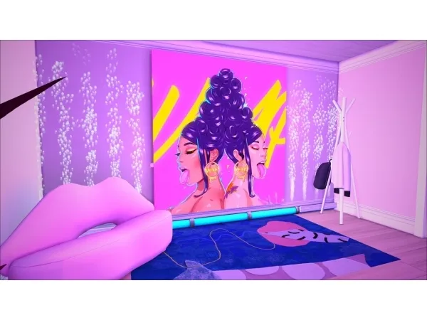 Alpha Asiey Barbie Artwork - The Sims 4 Custom Content
