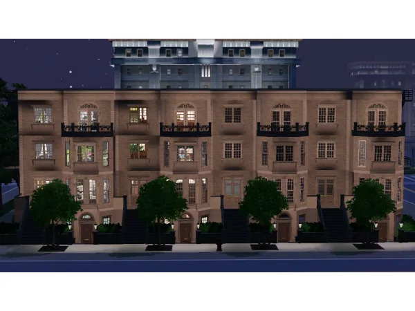 Brooklyn Brownstones by 60smusicluvr - The Sims 3 Custom Content