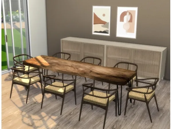 Alpha Randall Diningroom Set sims by nordica - The Sims 4 Custom Content