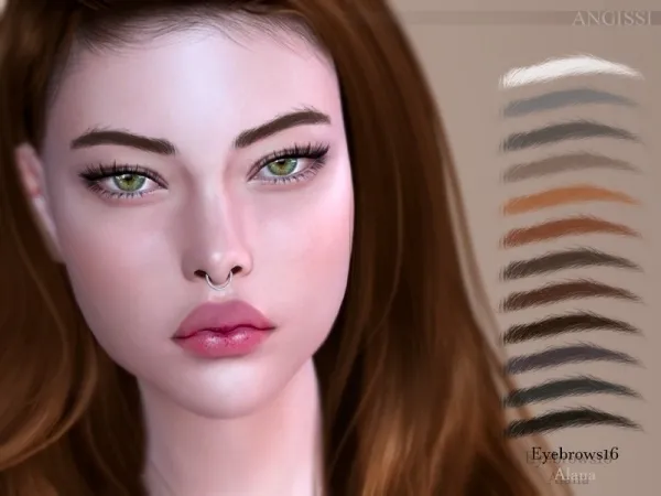 Mix ANGISSI's Eyebrows16 Alana - The Sims 4 Custom Content