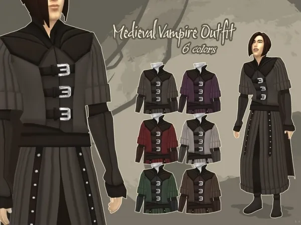 Maxis Match kennetha_v's Medieval Vampire Outfit - The Sims 4 Custom Content