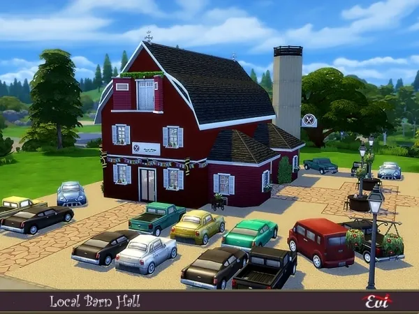Alpha evi's Local barn hall - The Sims 4 Custom Content