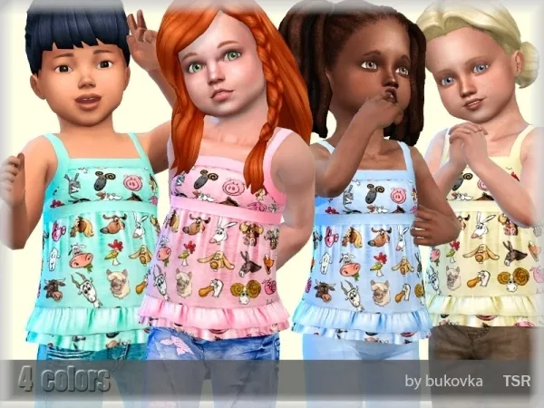 Maxis Match bukovka's Shirt Fun Farm - The Sims 4 Custom Content
