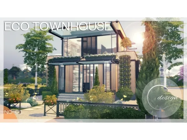 Alpha Eco Townhouse - The Sims 4 Custom Content