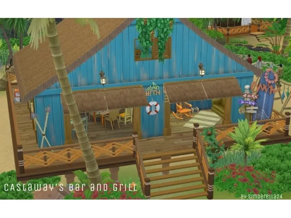 Alpha Castaway's Bar and Grill - The Sims 4 Custom Content