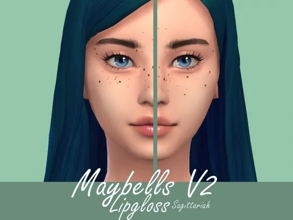 Maxis Match Sagittariah's Maybells Lipgloss V2 - The Sims 4 Custom Content