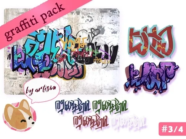 Graffiti Pack [03] - The Sims 4 Custom Content