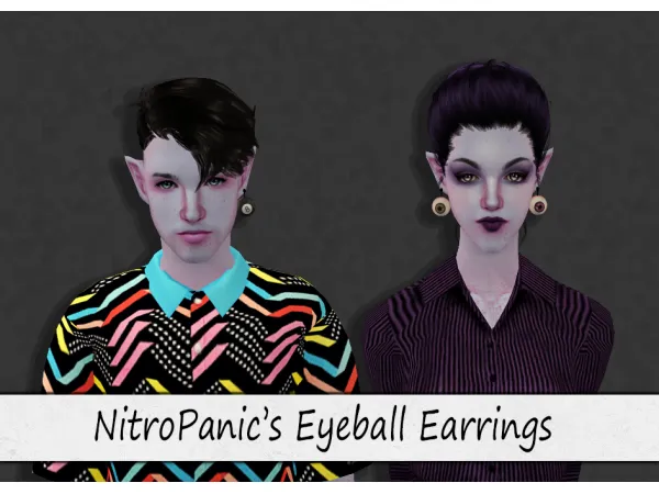 Earrings conversion Eyeball - The Sims 2 Custom Content