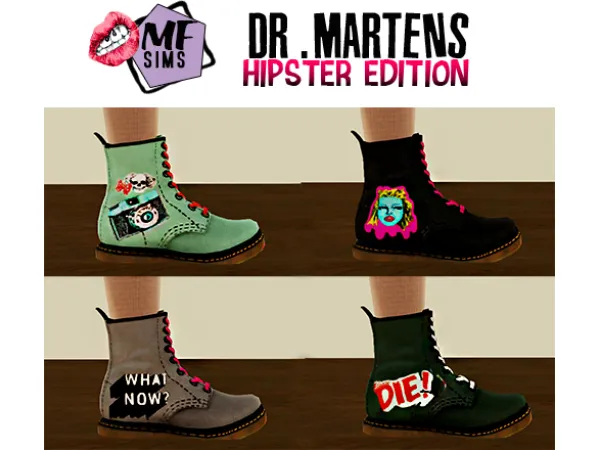 Dr Martens Hipster Edition by simsfinds - The Sims 3 Custom Content