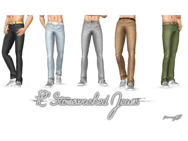 Stone washed Jeans - The Sims 3 Custom Content