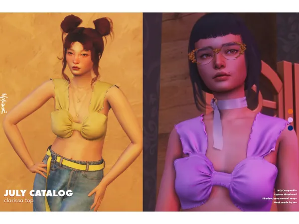 Mix Clarissa Top - The Sims 4 Custom Content