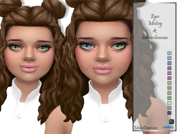Maxis Match MahoCreations' Eyes Mistivy Heterochromia - The Sims 4 Custom Content