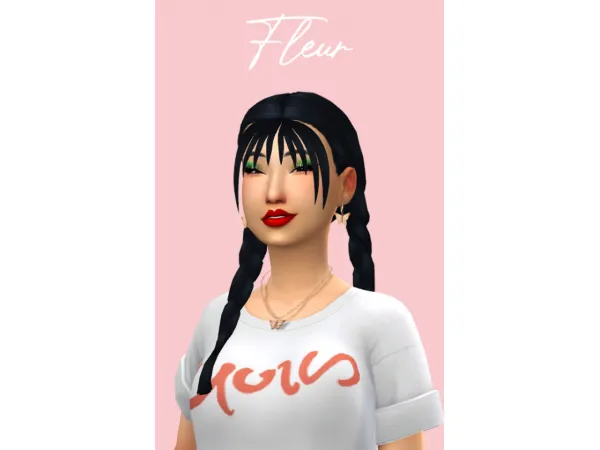 Maxis Match Fleur Hair - The Sims 4 Custom Content