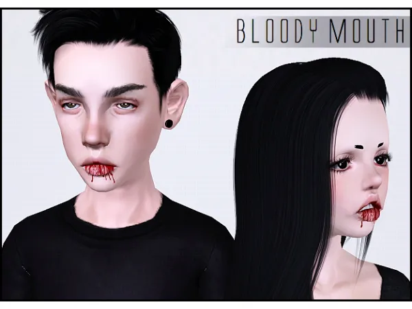 Bloody Mouth M F Bloody Mouth - The Sims 3 Custom Content