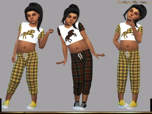 Pants Camila farm kids - The Sims 4 Custom Content