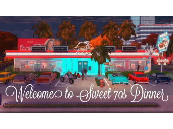 Maxis Match Sweet 70s Dinner - The Sims 4 Custom Content
