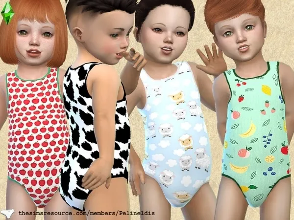 Maxis Match Pelineldis' Toddler Farm Bodyvest 2 - The Sims 4 Custom Content