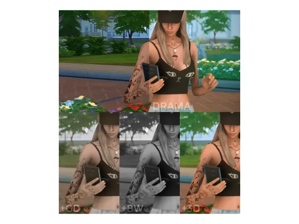 Mix Pixelore Drama Presets - The Sims 4 Custom Content
