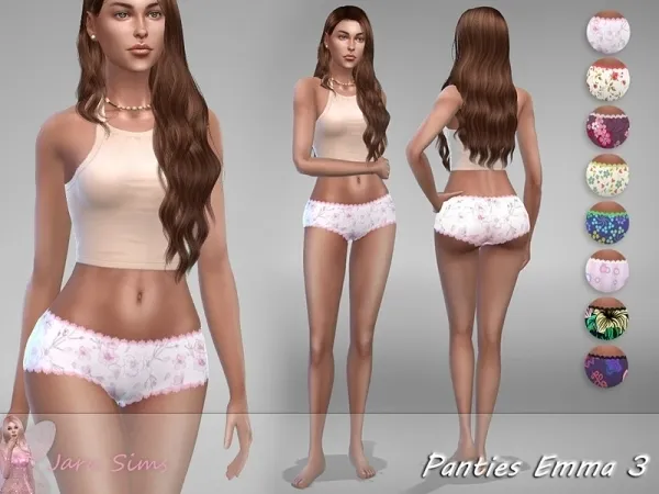 Maxis Match Jaru Sims' Panties Emma 3 - The Sims 4 Custom Content