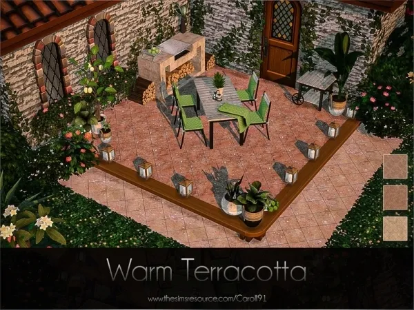 Alpha Caroll91's Warm Terracotta - The Sims 4 Custom Content