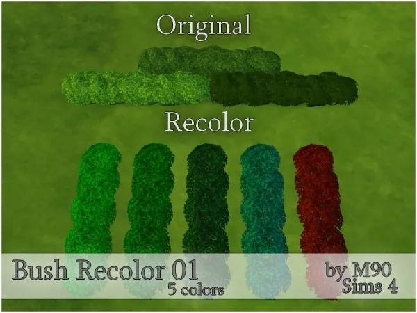 Maxis Match Mircia90's M90 Bush Recolor 01 - The Sims 4 Custom Content