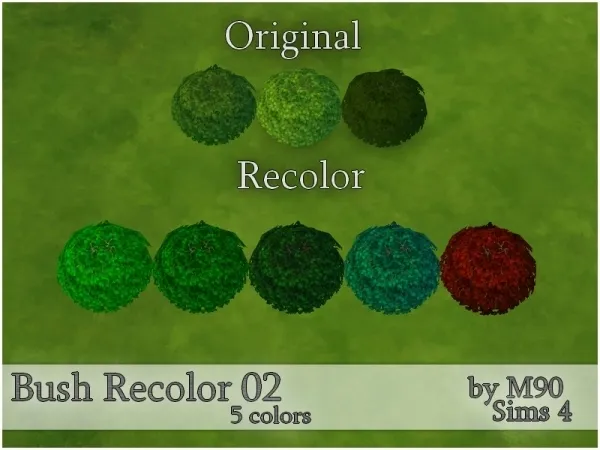 Maxis Match Mircia90's M90 Bush Recolor 02 - The Sims 4 Custom Content