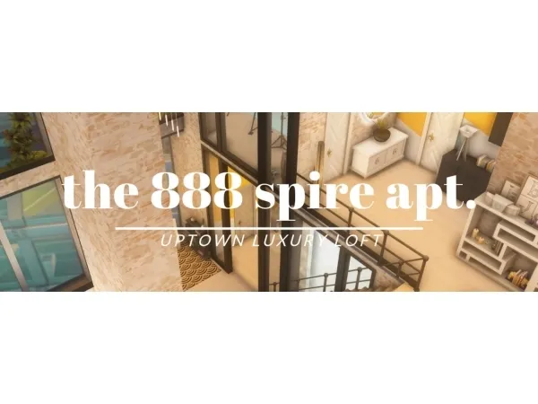 Alpha 888 spire apartment luxury loft by charlypancakes - The Sims 4 Custom Content