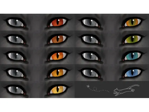 Alpha Feline Heterochromia by EachUisge - The Sims 4 Custom Content