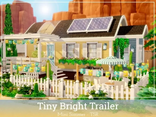 Alpha Mini Simmer's Tiny Bright Trailer - The Sims 4 Custom Content