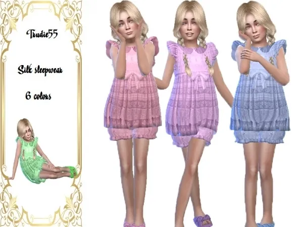 Alpha TrudieOpp's Silk sleepwear (Seasons) - The Sims 4 Custom Content