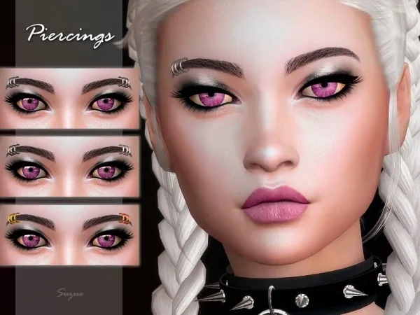 Alpha [Suzue] Eyebrow Piercings - The Sims 4 Custom Content