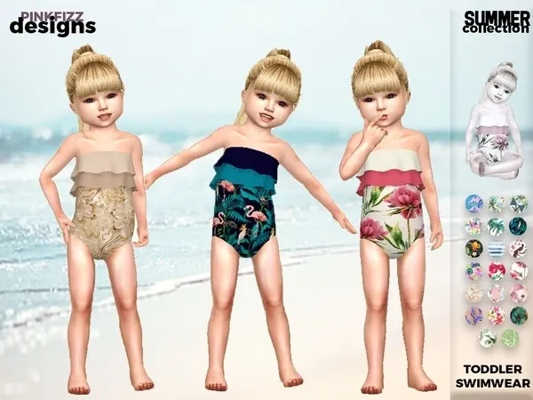 Summer Toddler Beach Wear PF160 - The Sims 4 Custom Content