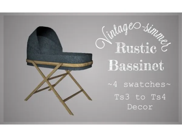 Alpha Rustic Bassinet - The Sims 4 Custom Content