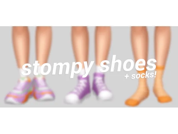 Maxis Match stompy shoes ( socks) by casteru - The Sims 4 Custom Content