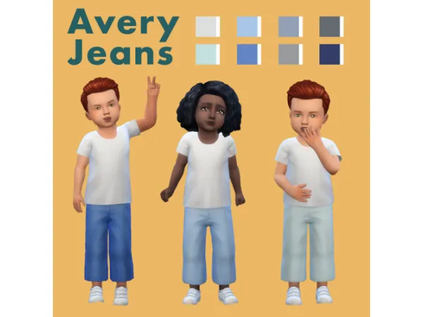Maxis Match Avery jeans - The Sims 4 Custom Content