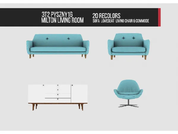 Pyszny16 Milton Living Room by Wendi - The Sims 2 Custom Content