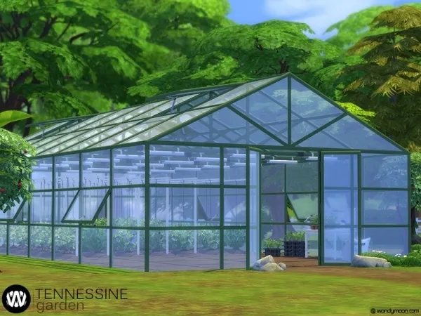 Maxis Match wondymoon's Tennessine Garden Building a Greenhouse by thesimsresource - The Sims 4 Custom Content