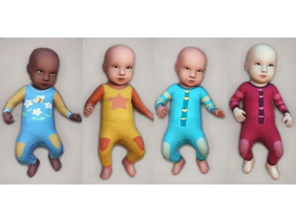Maxis Match Nifty Knitting Onesies as Default Replacements - The Sims 4 Custom Content