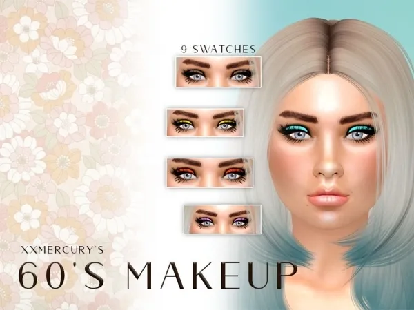 Alpha xxmercury's 1960s Inspired Makeup - The Sims 4 Custom Content