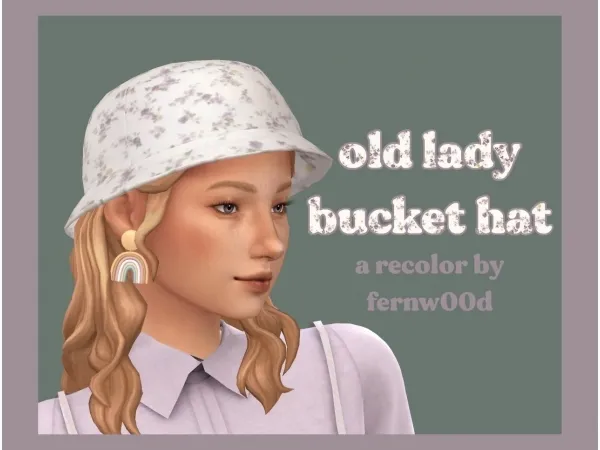 Maxis Match old lady bucket hat - The Sims 4 Custom Content