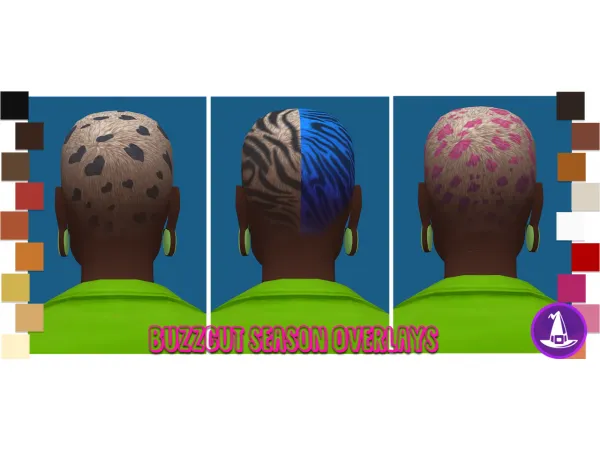 Maxis Match kingfakeys Buzzcut Season Overlays Witching Hour - The Sims 4 Custom Content
