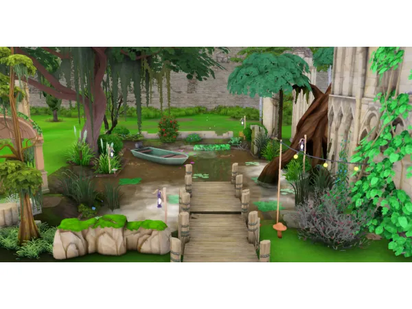 Alpha Ancient Ruins Lake (Pond) - The Sims 4 Custom Content