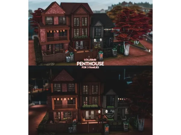 Alpha Penthouse for 3 families - The Sims 4 Custom Content